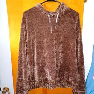 Brown velour hoody